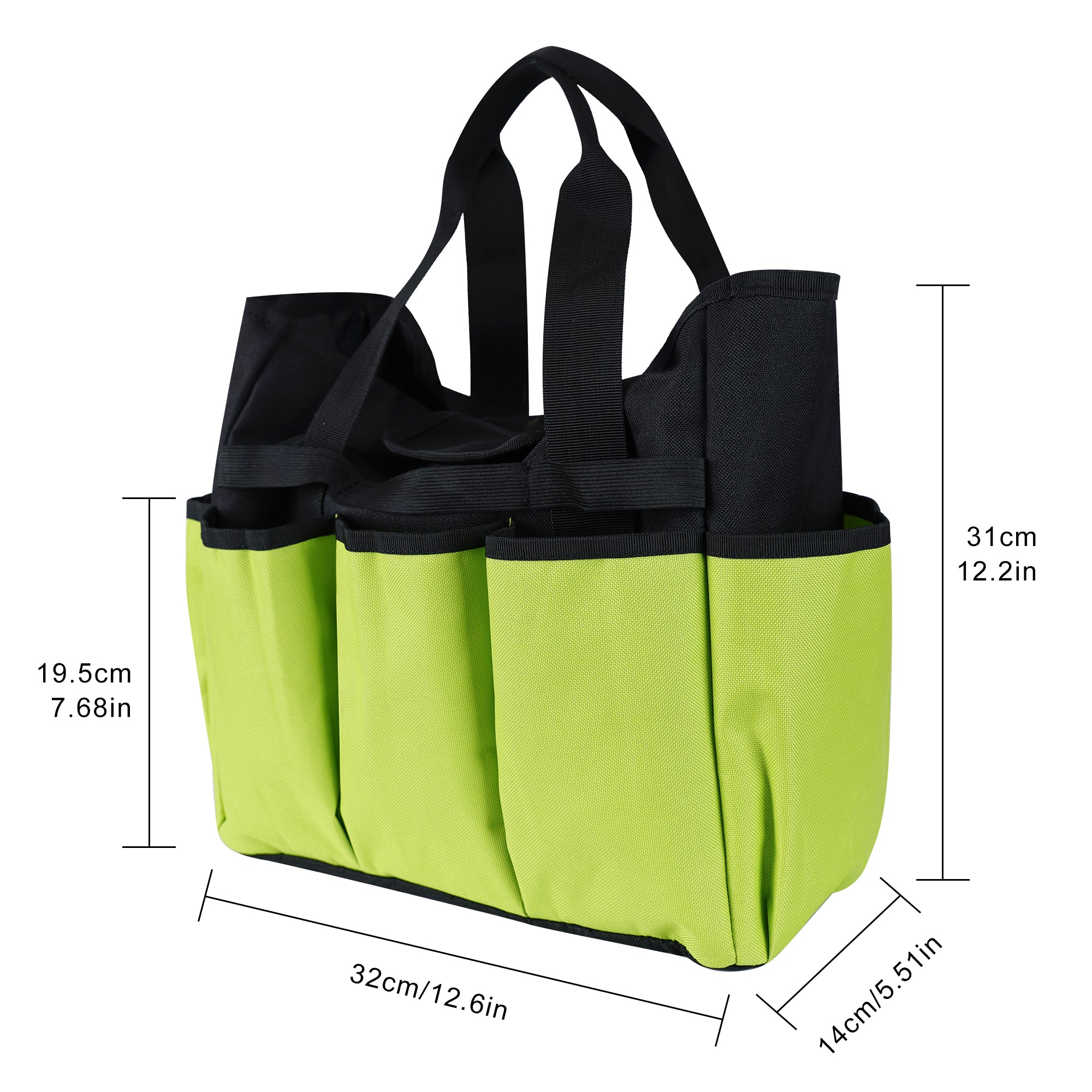 Portable Garden Tool Bag with 16 Pockets & Handle, Durable Waterproof Garden Tote Bag for women & Men, 900D Heavy Duty Gardening Tool Organizer and Storage Bags for Indoor & Outdoor