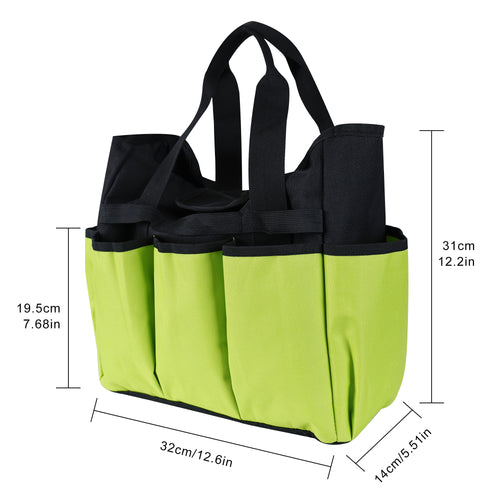 Portable Garden Tool Bag with 16 Pockets & Handle, Durable Waterproof Garden Tote Bag for women & Men, 900D Heavy Duty Gardening Tool Organizer and Storage Bags for Indoor & Outdoor